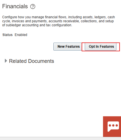 Click the Opt-In Features button